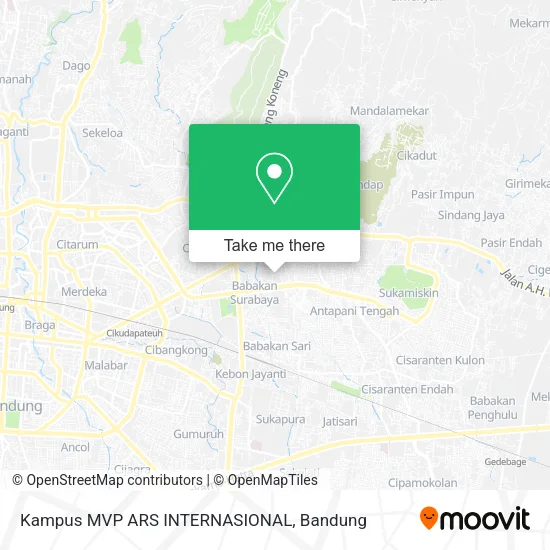 Kampus MVP ARS INTERNASIONAL map