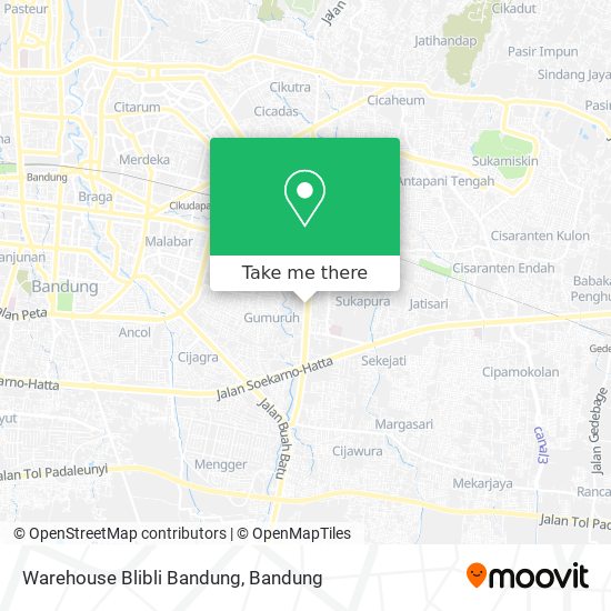 Warehouse Blibli Bandung map