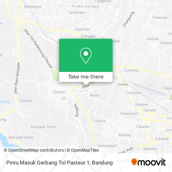 Pintu Masuk Gerbang Tol Pasteur 1 map