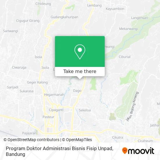 Program Doktor Administrasi Bisnis Fisip Unpad map