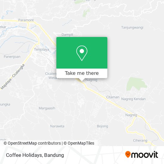 Coffee Holidays map