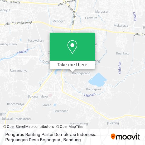 Pengurus Ranting Partai Demokrasi Indonesia Perjuangan Desa Bojongsari map
