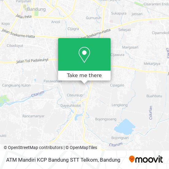 ATM Mandiri KCP Bandung STT Telkom map