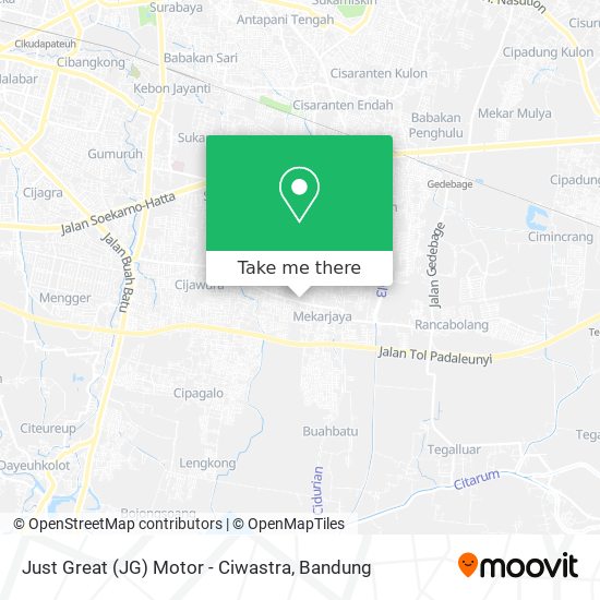 Just Great (JG) Motor - Ciwastra map