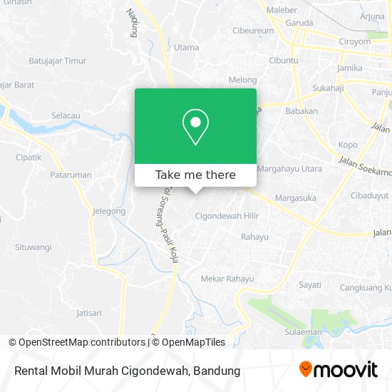 Rental Mobil Murah Cigondewah map