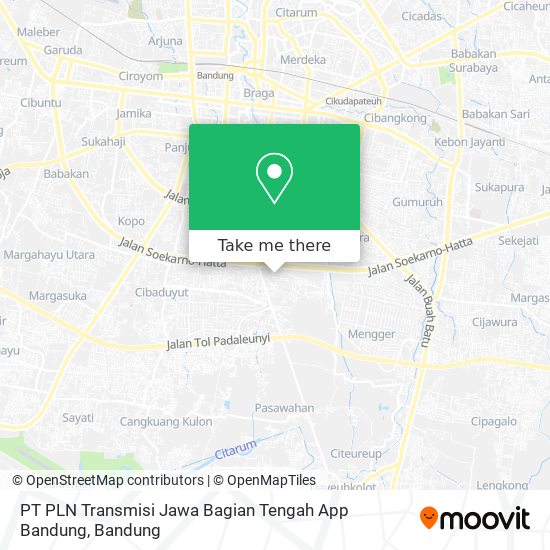 PT PLN Transmisi Jawa Bagian Tengah App Bandung map