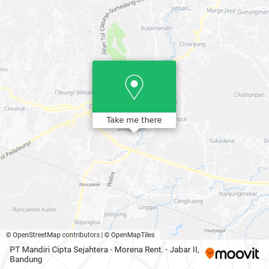 PT Mandiri Cipta Sejahtera - Morena Rent. - Jabar II map