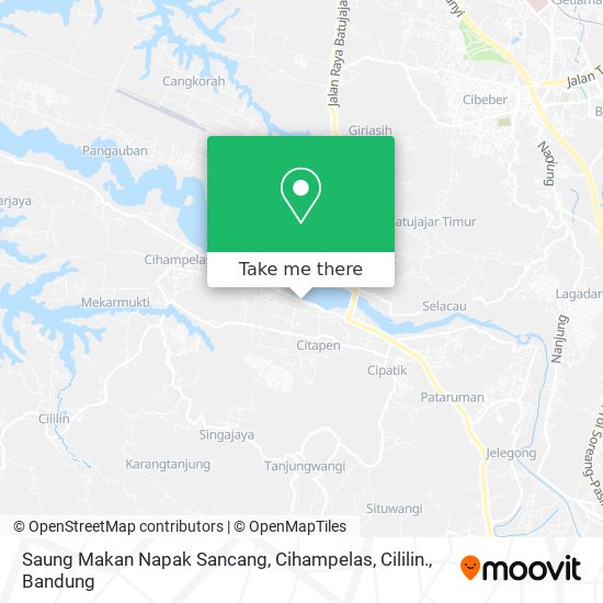 Saung Makan Napak Sancang, Cihampelas, Cililin. map
