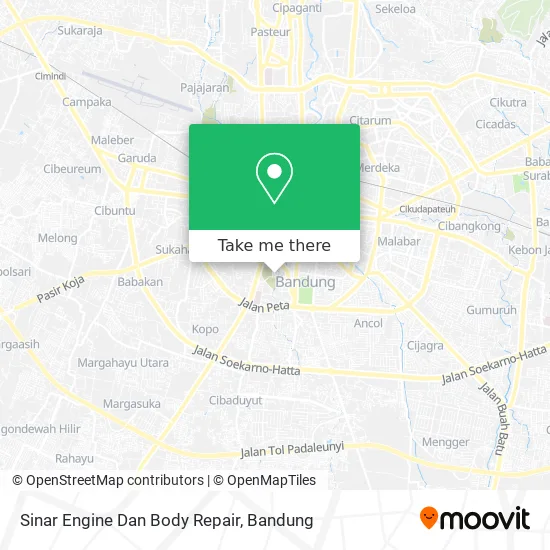 Sinar Engine Dan Body Repair map