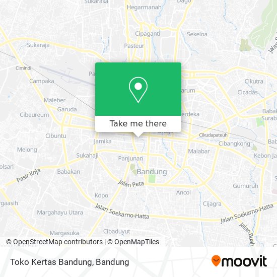 Toko Kertas Bandung map