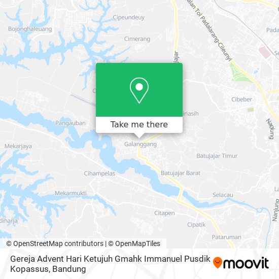 Gereja Advent Hari Ketujuh Gmahk Immanuel Pusdik Kopassus map