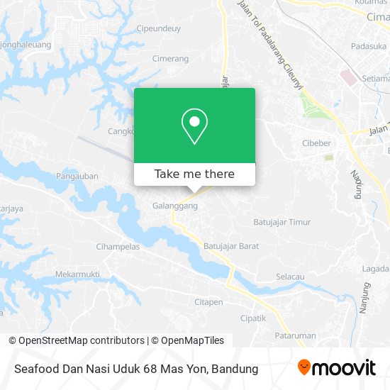 Seafood Dan Nasi Uduk 68 Mas Yon map