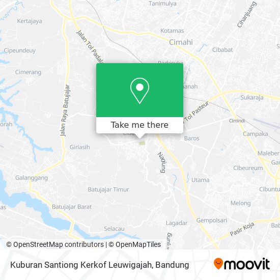 Kuburan Santiong Kerkof Leuwigajah map