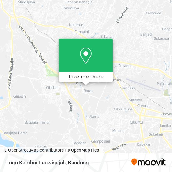 Tugu Kembar Leuwigajah map