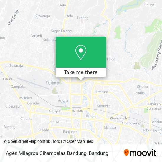Agen Milagros Cihampelas Bandung map