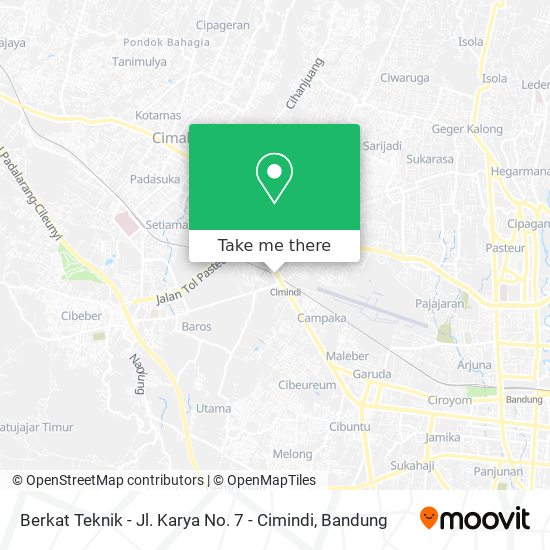 Berkat Teknik - Jl. Karya No. 7 - Cimindi map