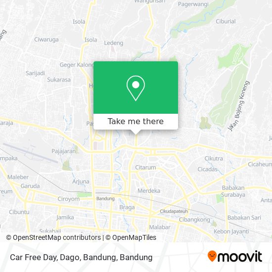 Car Free Day, Dago, Bandung map