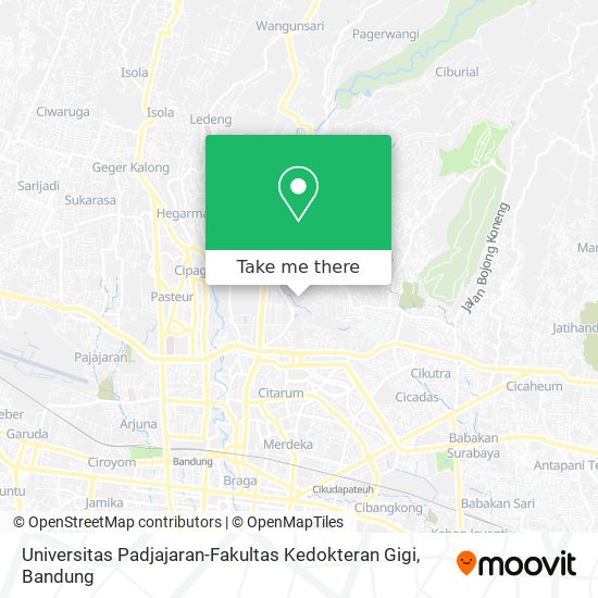 Universitas Padjajaran-Fakultas Kedokteran Gigi map
