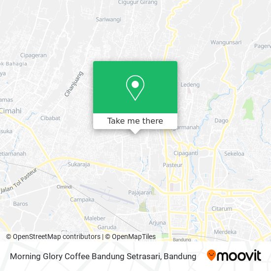 Morning Glory Coffee Bandung Setrasari map
