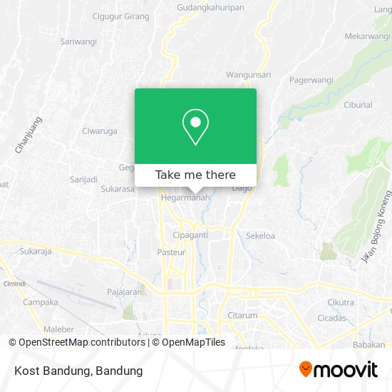 Kost Bandung map