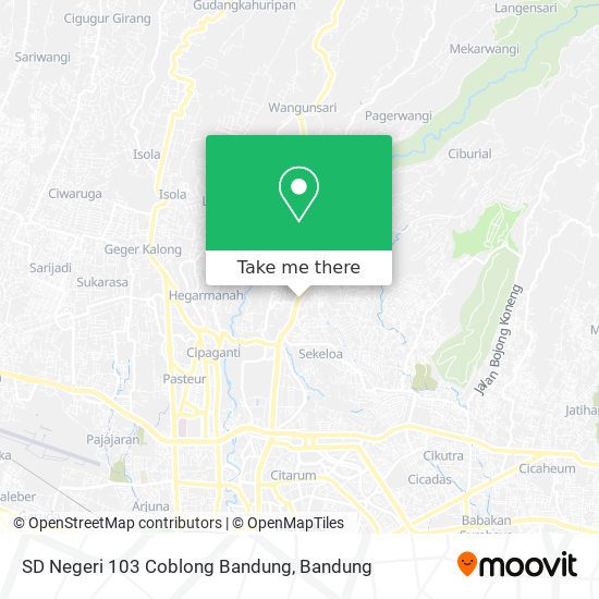 SD Negeri 103 Coblong Bandung map