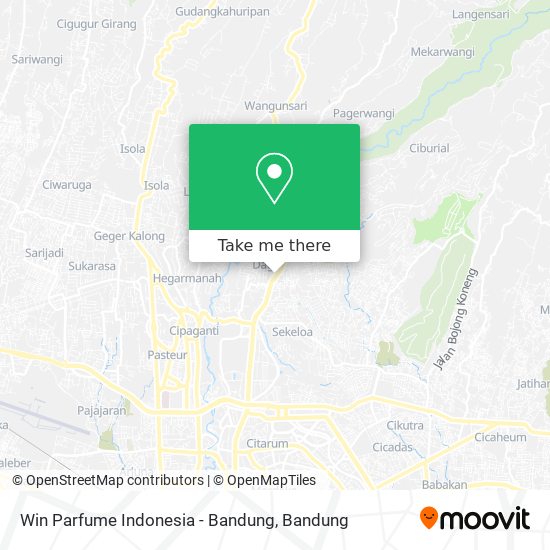 Win Parfume Indonesia - Bandung map