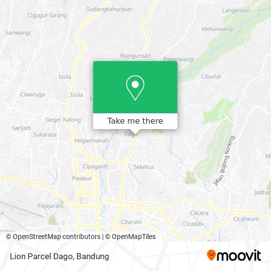 Lion Parcel Dago map