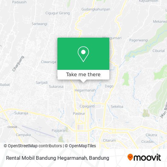Rental Mobil Bandung Hegarmanah map