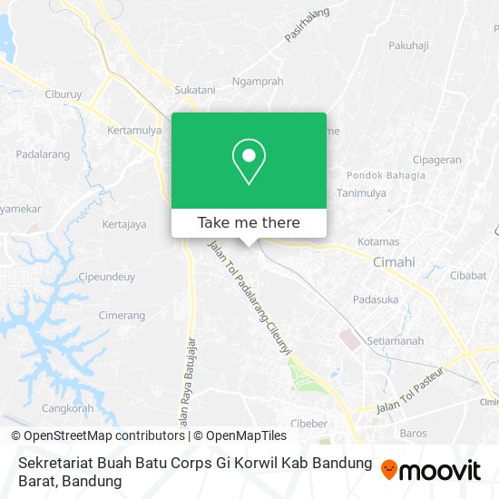 Sekretariat Buah Batu Corps Gi Korwil Kab Bandung Barat map