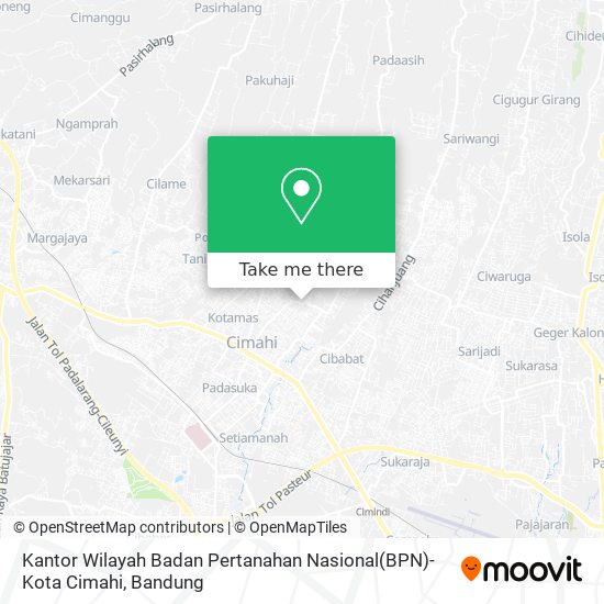 Kantor Wilayah Badan Pertanahan Nasional(BPN)-Kota Cimahi map