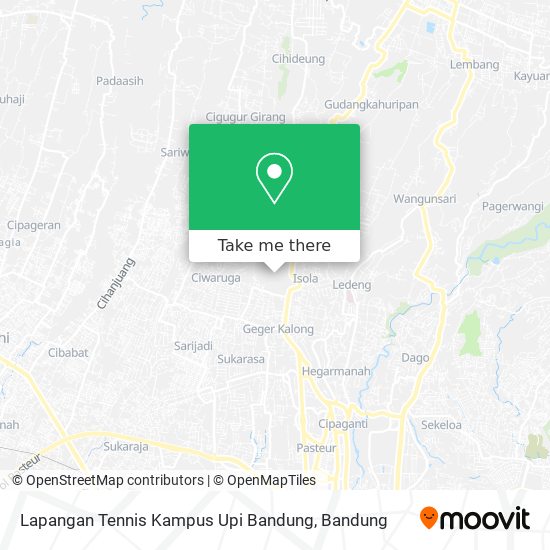 Lapangan Tennis Kampus Upi Bandung map