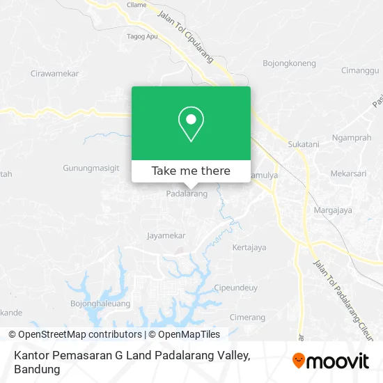 Kantor Pemasaran G Land Padalarang Valley map