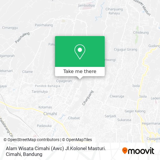 Alam Wisata Cimahi (Awc) Jl.Kolonel Masturi. Cimahi map