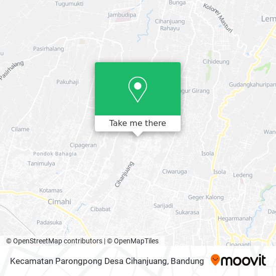 Kecamatan Parongpong Desa Cihanjuang map