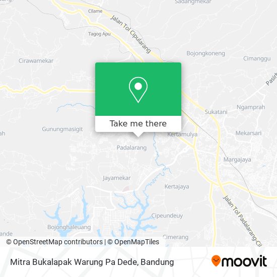 Mitra Bukalapak Warung Pa Dede map