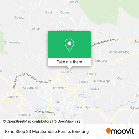 Fans Shop 33 Merchandise Persib map