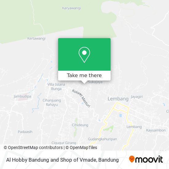 Al Hobby Bandung and Shop of Vmade map