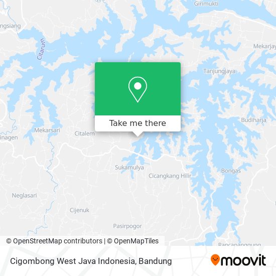 Cigombong West Java Indonesia map