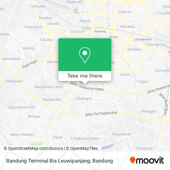 Bandung Terminal Bis Leuwipanjang map
