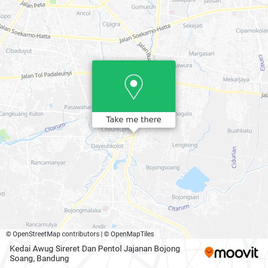 Kedai Awug Sireret Dan Pentol Jajanan Bojong Soang map