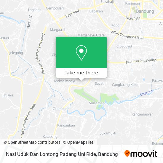 Nasi Uduk Dan Lontong Padang Uni Ride map