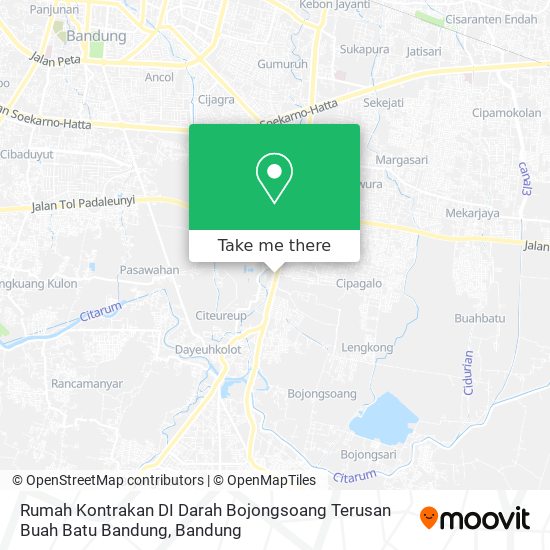 Rumah Kontrakan DI Darah Bojongsoang Terusan Buah Batu Bandung map