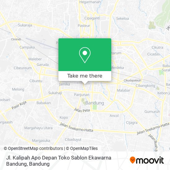 Jl. Kalipah Apo Depan Toko Sablon Ekawarna Bandung map