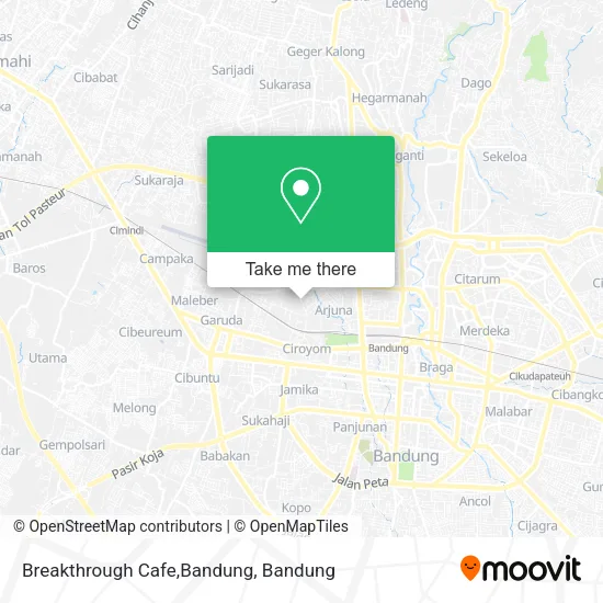 Breakthrough Cafe,Bandung map