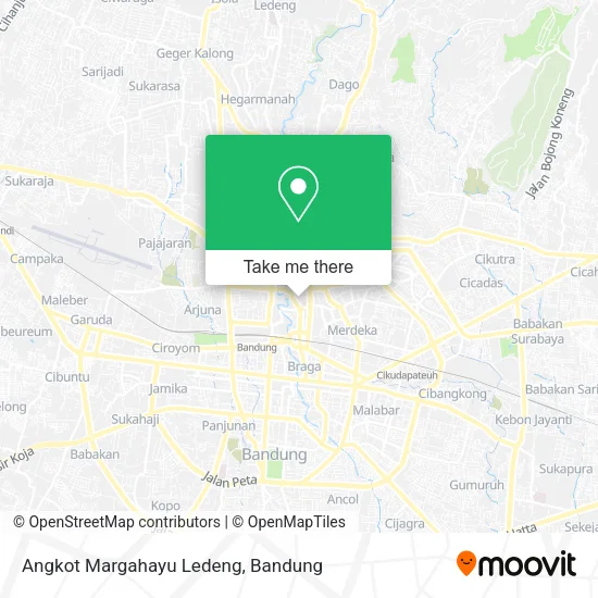 Angkot Margahayu Ledeng map