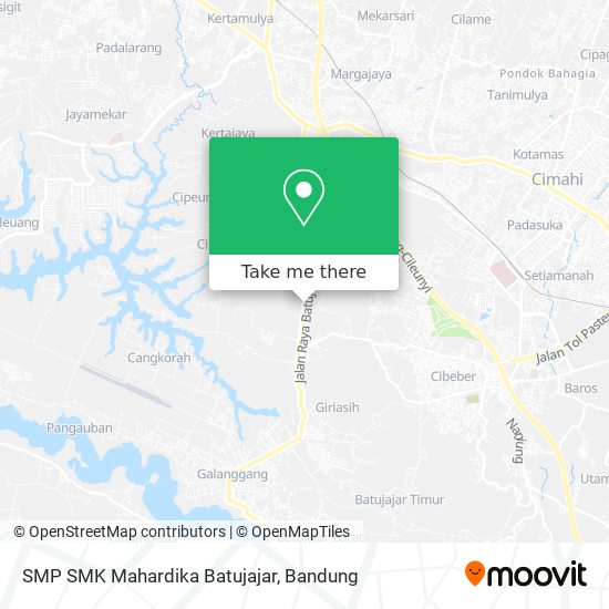 SMP SMK Mahardika Batujajar map
