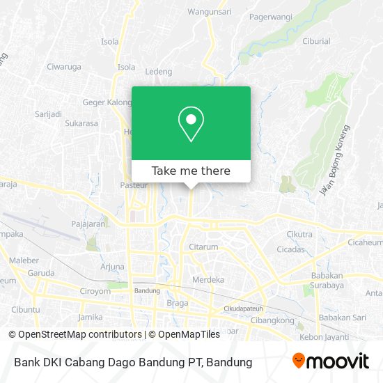 Bank DKI Cabang Dago Bandung PT map