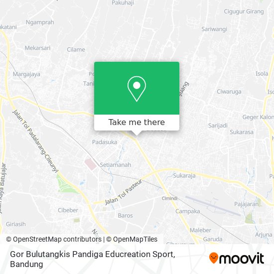 Gor Bulutangkis Pandiga Educreation Sport map