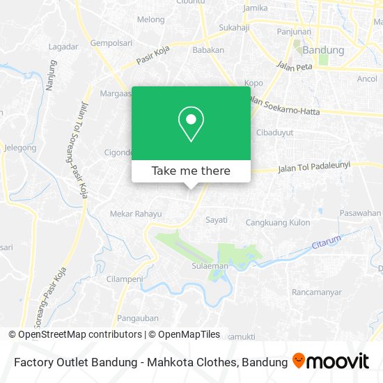 Factory Outlet Bandung - Mahkota Clothes map