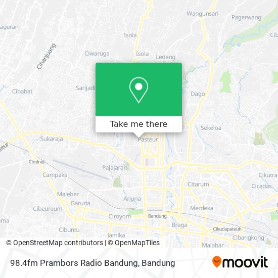 98.4fm Prambors Radio Bandung map